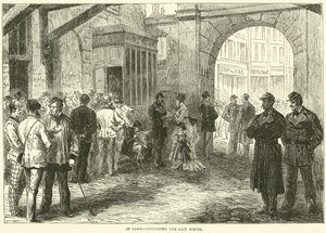 V Paříži, diskutovat o posledním výpadu, prosinec 1870 od English School