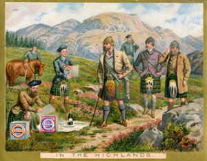 Na Vysočině, propagační karta pro Huntley & Palmers Biscuits, kolem roku 1890 od English School