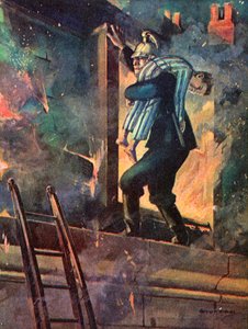 In the Nick of Time (barevná litografie) od English School