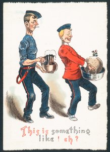 Opilí pánové nesoucí švestkový pudink a pití (Humorous), Vánoční přání od English School