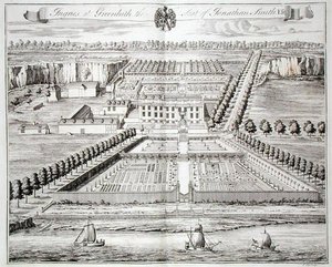 Ingries at Greenhith, the Seat of Jonathan Smith, vyryl I. Kip (rytina) od English School