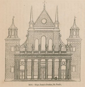 Inigo Jones Portico, Katedrála svatého Pavla, Londýn od English School