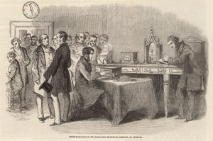 Přístrojová místnost společnosti Submarine Telegraph Company v Cornhillu od English School