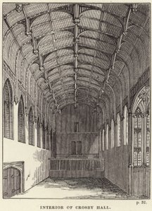 Interiér Crosby Hall v Chelsea od English School
