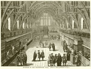 Interiér Old Westminster Hall od English School