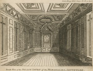 Interiér palácového soudu věznice Marshalsea od English School