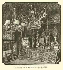 Interiér čínského Joss-House od English School