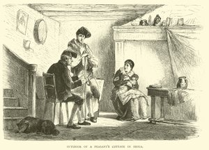 Interiér rolnické chaty v Briga od English School