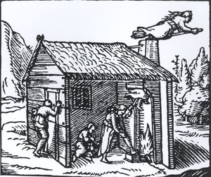 Interiér čarodějnického domu, 1579 od English School