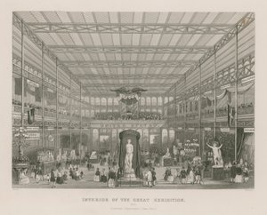 Interiér Velké výstavy, 1851, americké ministerstvo (East End) od English School