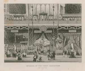 Interiér Velké výstavy, 1851, Egypt, Turecko a Řecko od English School