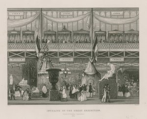 Interiér Velké výstavy, 1851, francouzské a belgické oddělení od English School