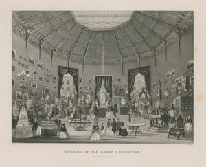Interiér Velké výstavy, 1851, oddělení Zollverein od English School