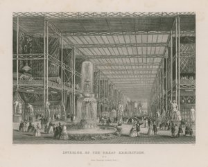 Interiér Velké výstavy, 1851, z Transeptu při pohledu na východ od English School