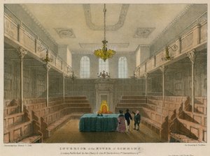 Interiér Dolní sněmovny, Westminster, Londýn od English School