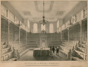 Interiér Dolní sněmovny, Westminster, Londýn od English School