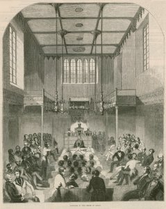 Interiér Sněmovny lordů, Westminster, Londýn od English School