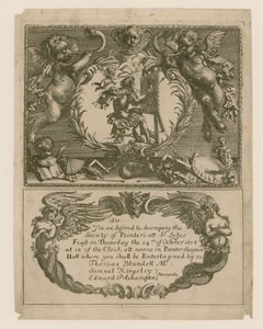Pozvánka do Spolku malířů na 24. října 1678 od English School