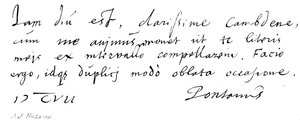 J J Pontanus od English School