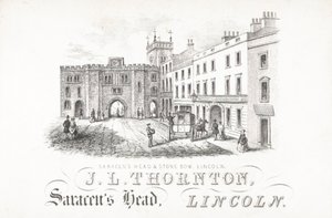 J L Thornton, Saracens Head and Stone, Lincoln od English School