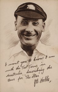 Jack Hobbs s kriketovým testovacím týmem v Austrálii od English School