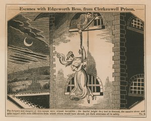 Jack Sheppard uteče s Edgeworth Bess z věznice Clerkenwell od English School