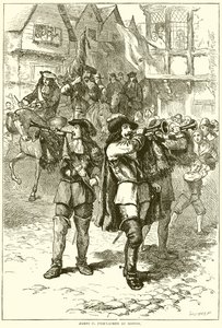 Jakuba II. vyhlášena v Bostonu od English School