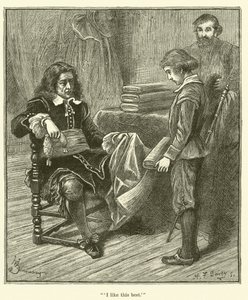 Jean Baptiste Colbert jako chlapec, "Tohle se mi líbí nejvíc" (rytina) od English School