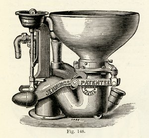 Jennings vylepšená skříň na ventily Bramah, 1870 od English School