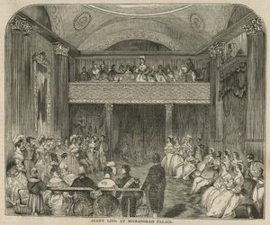 Jenny Lind v Buckinghamském paláci od English School