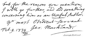 Jeremiáš Markland od English School