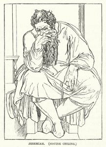 Jeremiah, Sixtinský strop (rytina) od English School