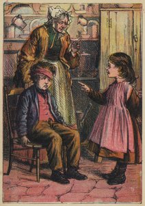 Jill si hraje na chudáka Jacka (barevná litografie) od English School