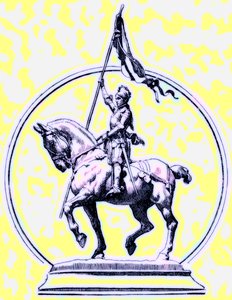 Johanka z Arku, ilustrace k Historii Anglie od H. O. Arnolda-Forstera, vydáno 1897 (digitálně vylepšený obrázek) od English School