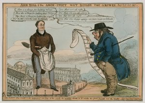 John Bull and the Arch-itect wot staví oblouky atd od English School