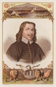 John Bunyan, portrét (barevná rytina) od English School