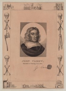 John Carew, popravený v Charing Cross, 1660 od English School