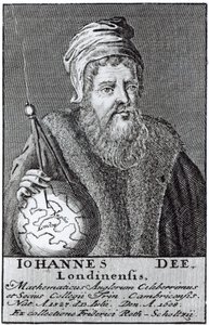 John Dee (1527-1608) Londýňan (rytina) (bundw foto) od English School