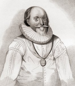 John Erskine, 2./19. hrabě z Mar, kolem 1558 1634. skotský politik. Z Iconographia Scotica nebo Portréty slavných Skotska, publikoval 1797. od English School