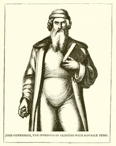 John Gutenberg, vynálezce tisku s pohyblivými typy od English School