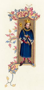 John, King Of France (barevná rytina) od English School