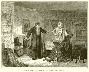 John Knox před Mary Queen of Scots od English School