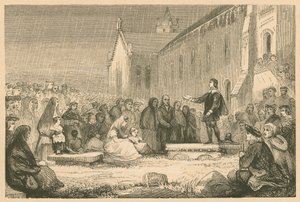 John Livingston káže v Kirk of Shotts od English School