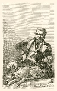 John MacNally, z okresu Tyrone, se svými dvěma psy Boxer a Rover od English School