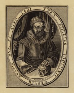 John Weever , anglický básník a starožitník (rytina) od English School