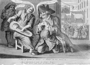 Zamilovaný John of Gant aneb Mars na kolenou, 1749 od English School