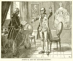 Josef II a jeho ministr Kaunitz od English School