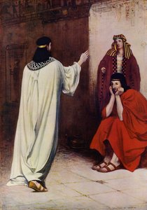 Joseph ve vězení, tlumočení snů (barevné lito) od English School