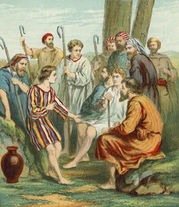 Josef na sobě kabát mnoha barev od English School