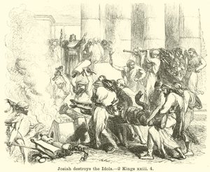 Josiah ničí Idoly, 2 Kings, xxiii, 4 od English School